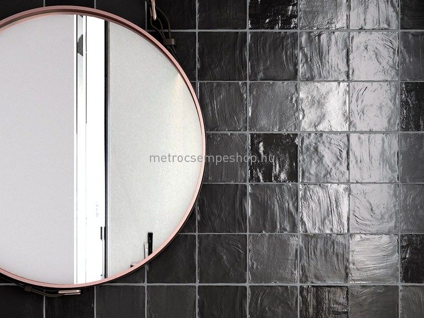 Fekete mallorca rusztikus csempe 10x10 metrocsempeshop