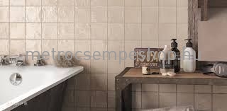 Crema mallorca rusztikus csempe 10x10 metrocsempeshop