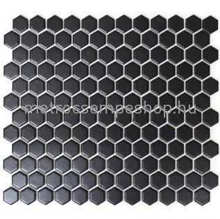 Csempe Hexagon kicsi fekete matt