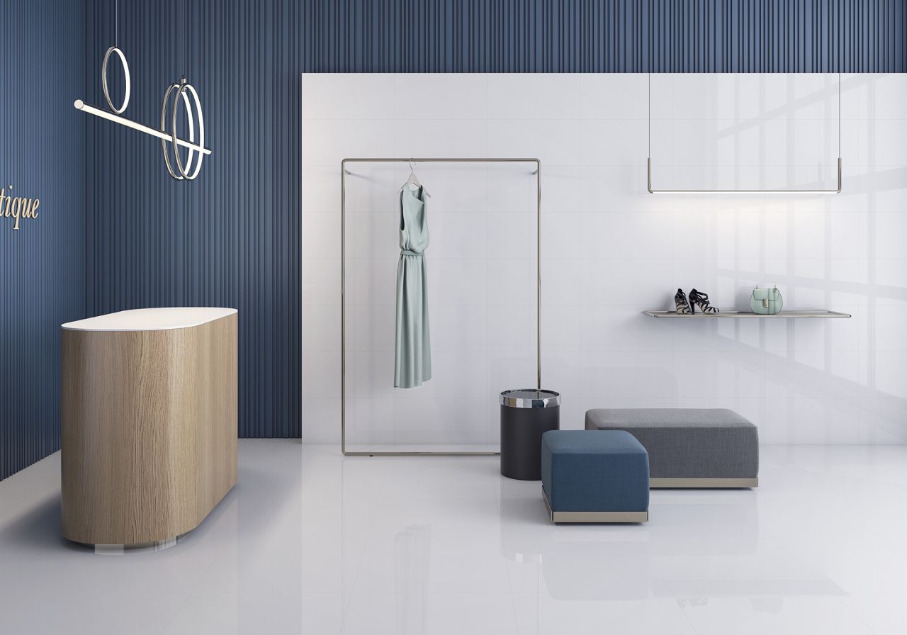 60,8x60,8 Geo Iceberg Magasfényű Fehér padlólap