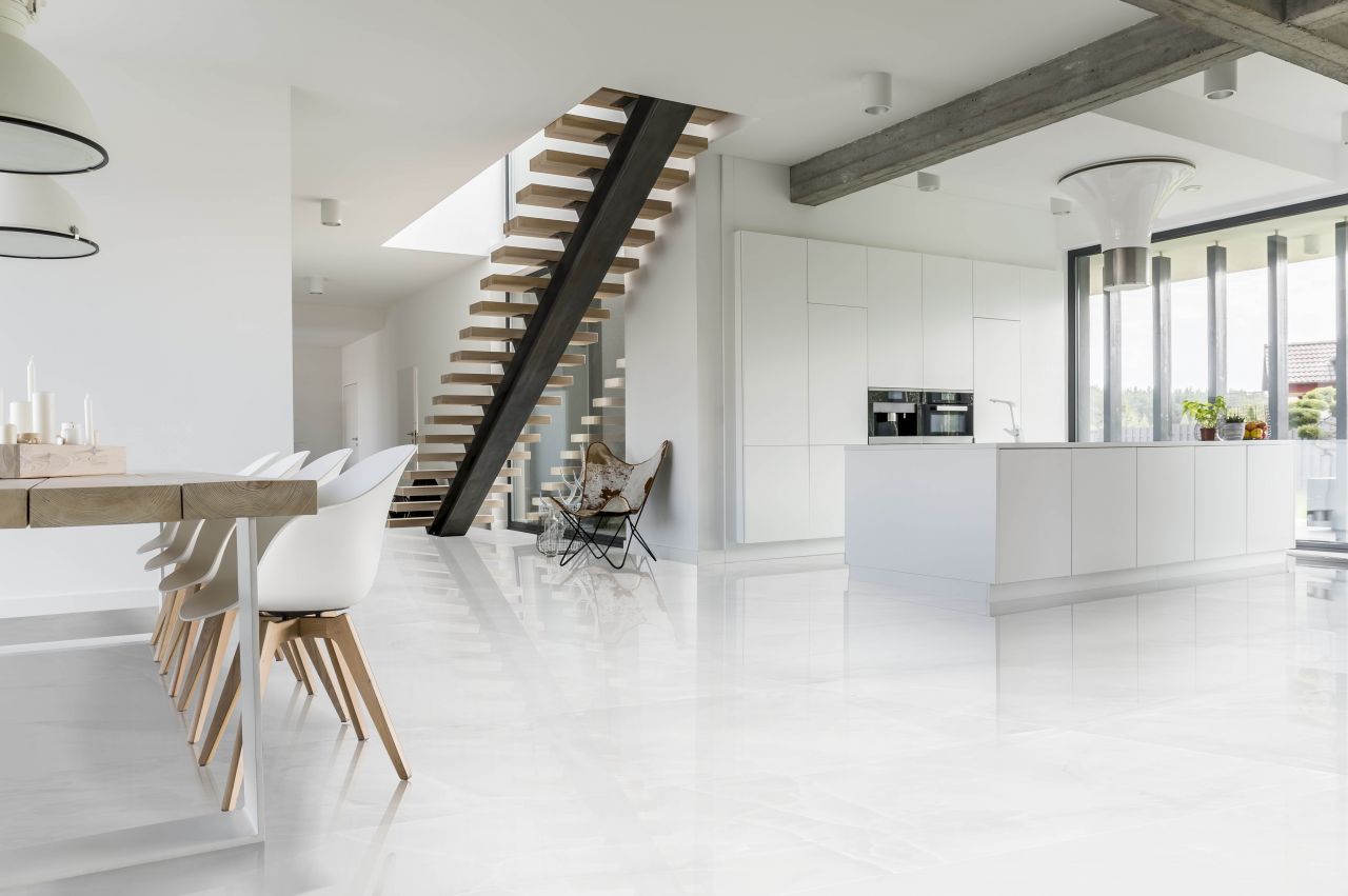 59x59 MO Onix White fehér fényes onyx hatású járólap