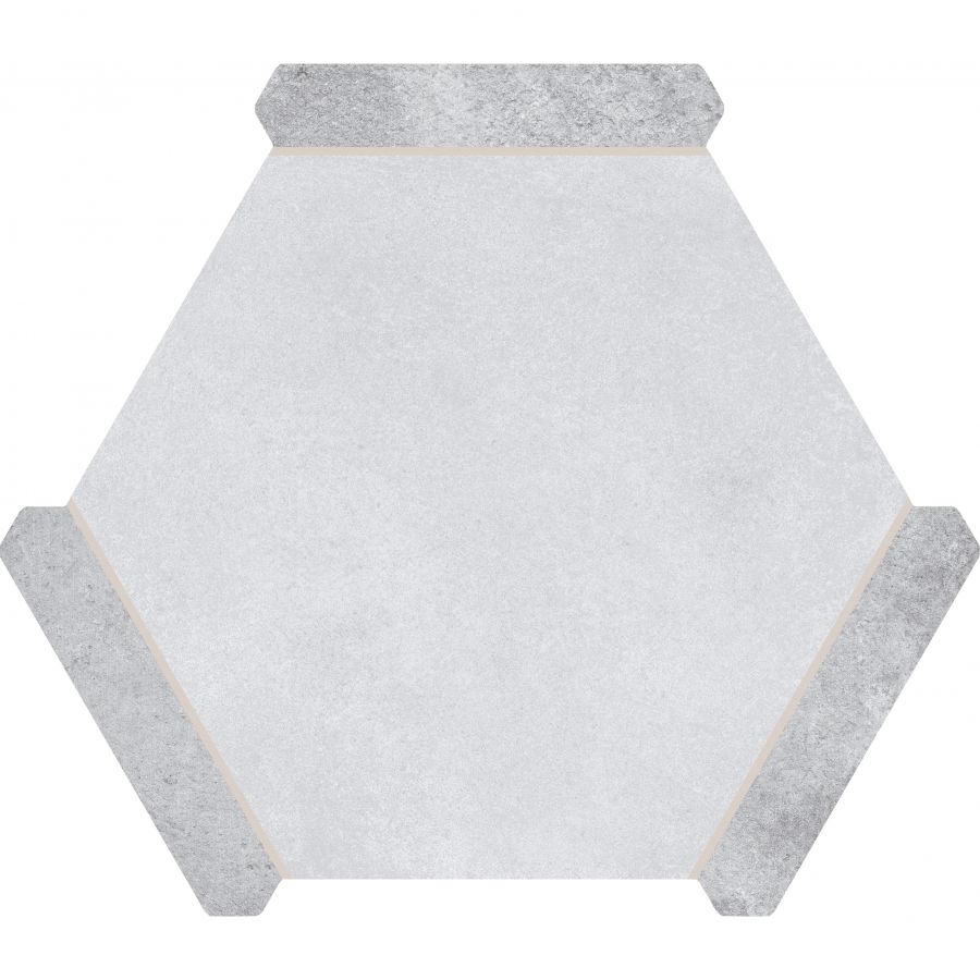 22x25 cm Avant Altea White Hexagon prémium terrakotta kőhatású járólap