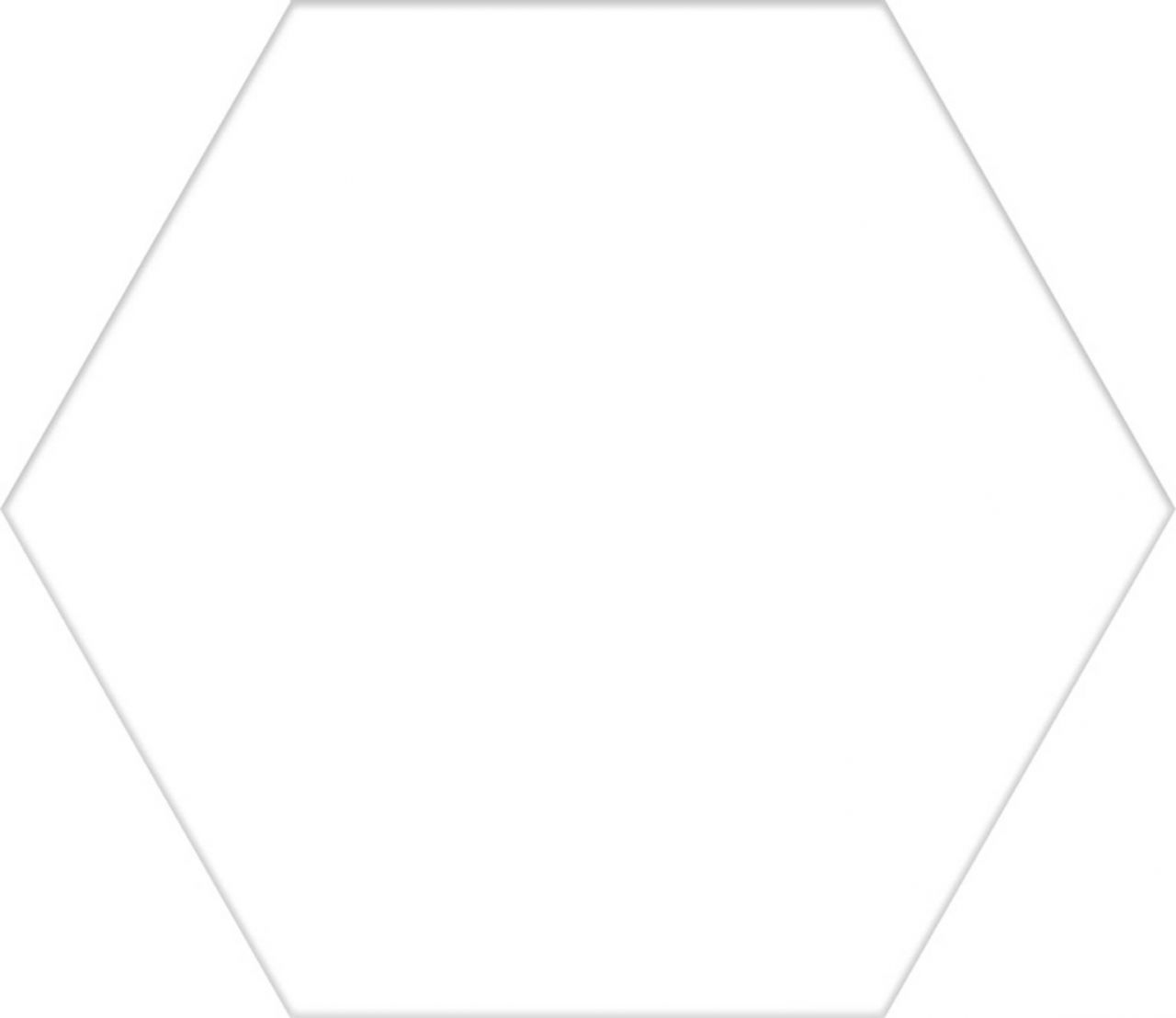 48x56 Co Basic White egyszínű fehér nagyméretű hexagon fagyálló járólap