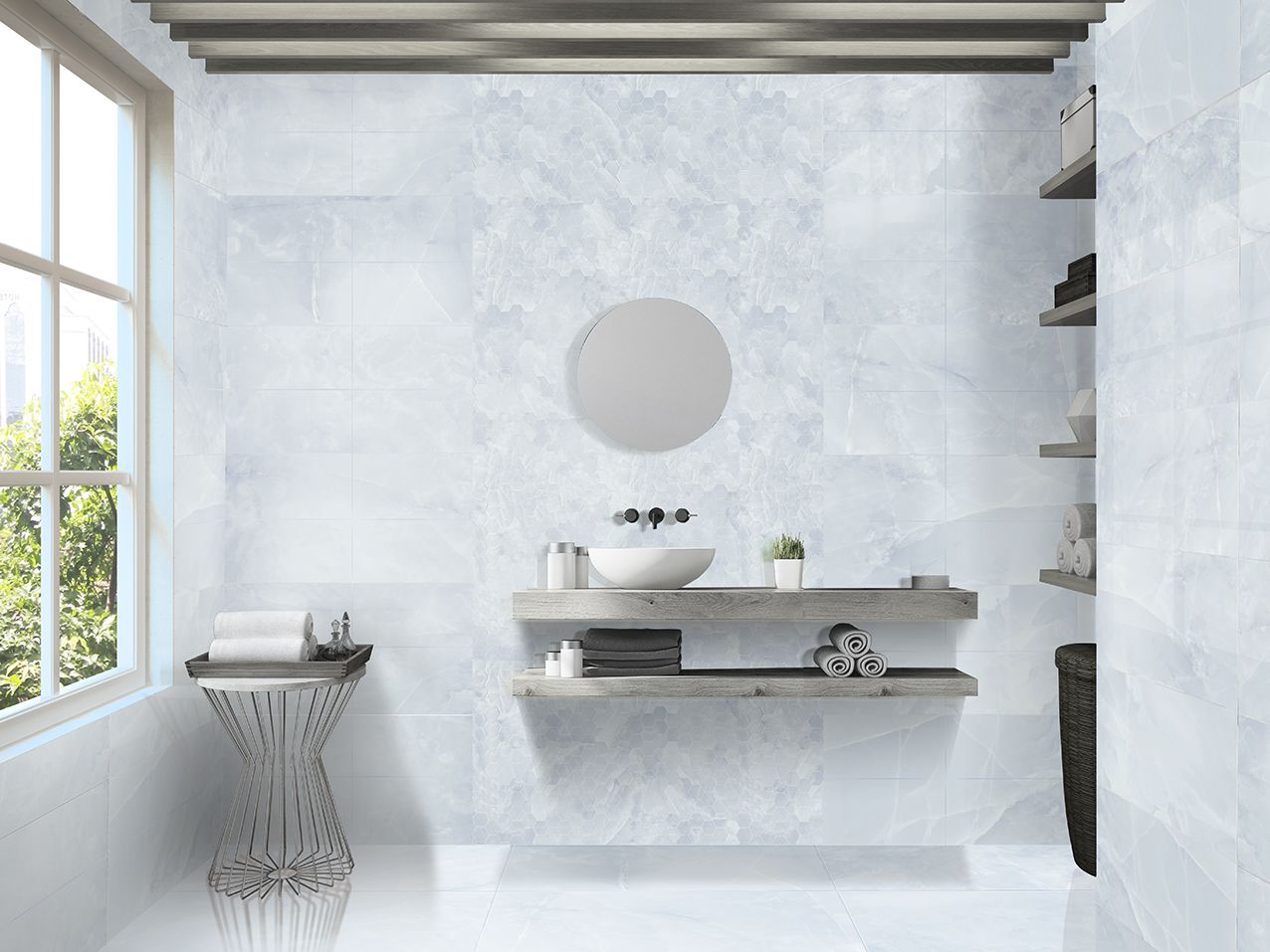 59x59 MO Onix Blue kék fényes onyx hatású járólap 59x59 MO Onix Blue kék fényes onyx hatású járólap