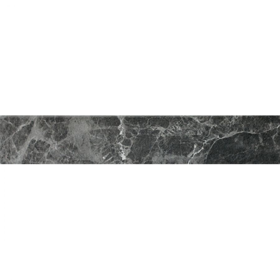 8x44,25 cm Mo Himalaya Pumori fekete szürke erezettel rusztikus szaténfényű márványos falicsempe