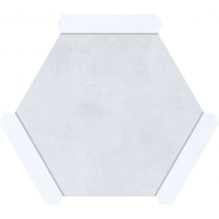 22x25 cm Avant Calpe White Hexagon prémium betonhatású járólap