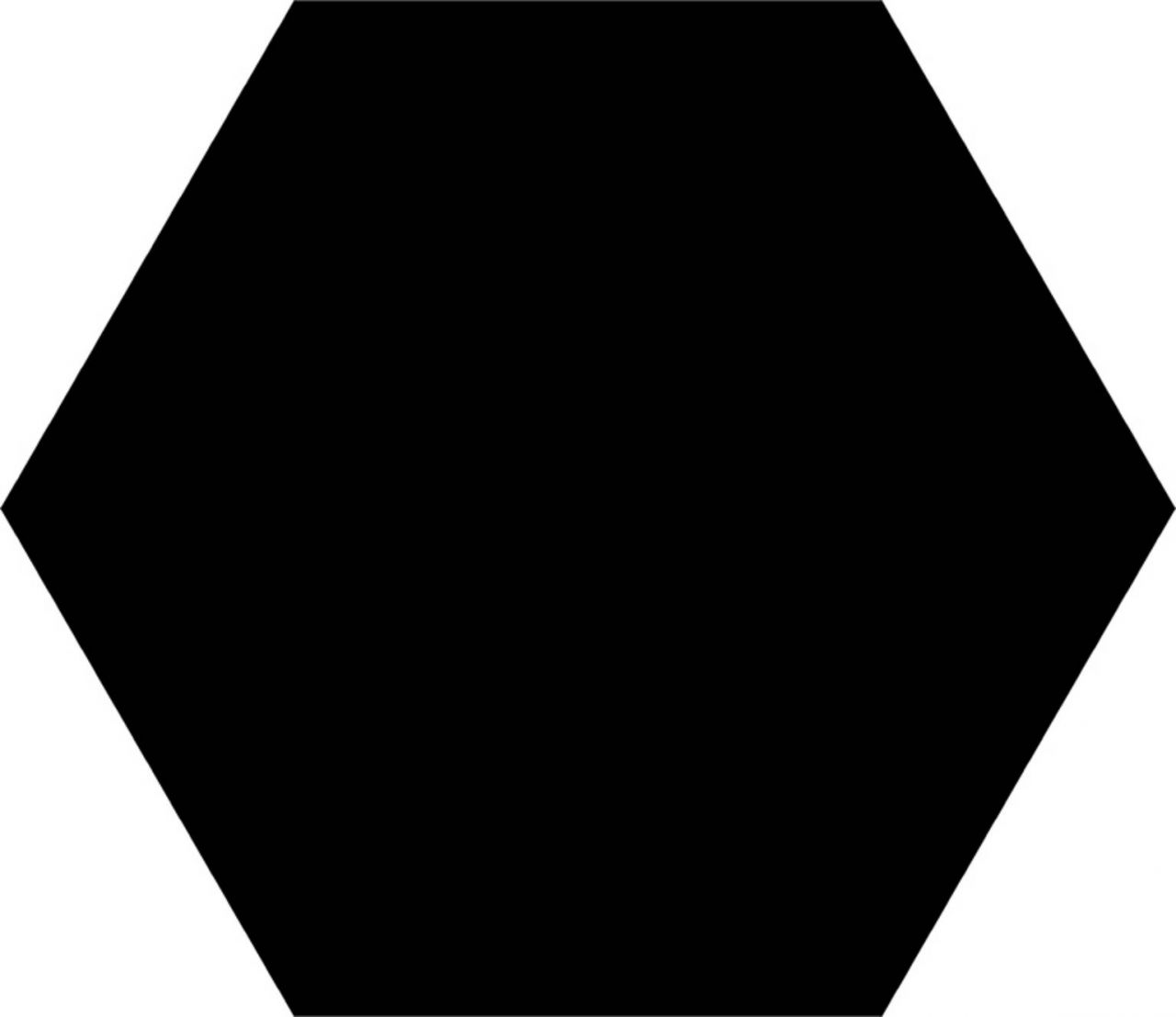 48x56 Co Basic Black egyszínű fekete nagyméretű hexagon fagyálló járólap