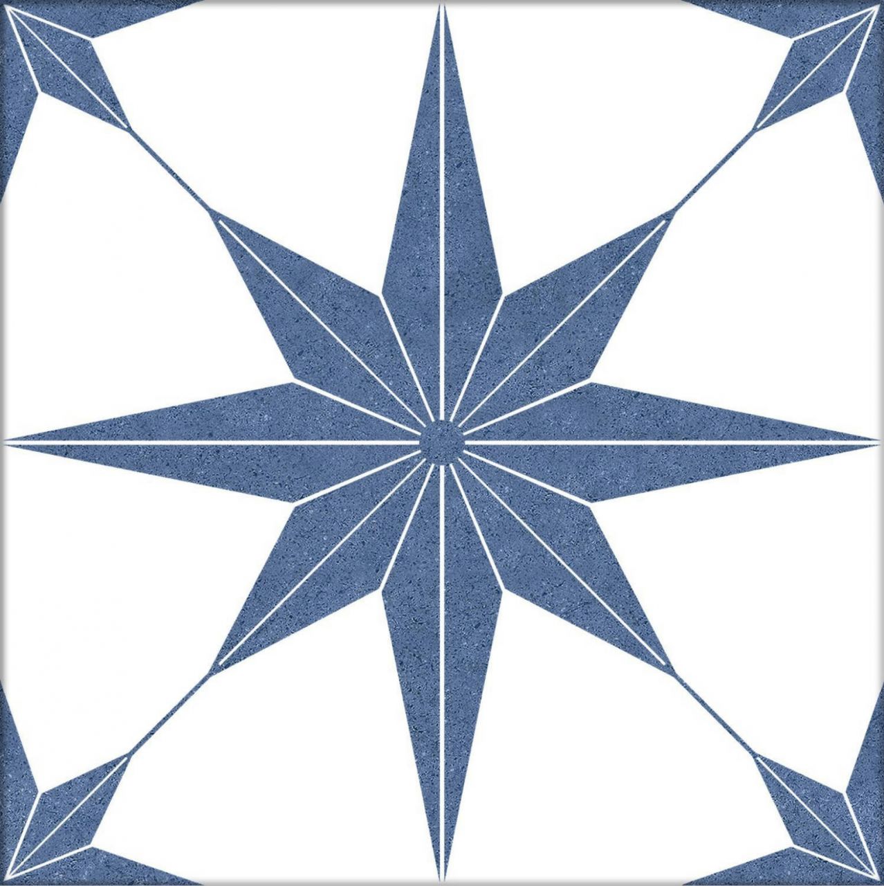 25x25 Co Stella Azul kék csillag mintás design dekor járólap és csempe
