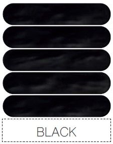 5x25 GE Materika Black Kerekített fekete fényes fagyálló fali csempe és padlólap
