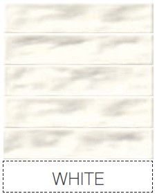 5x25 GE Materika White Négyzetes fehér fényes fagyálló fali csempe és padlólap