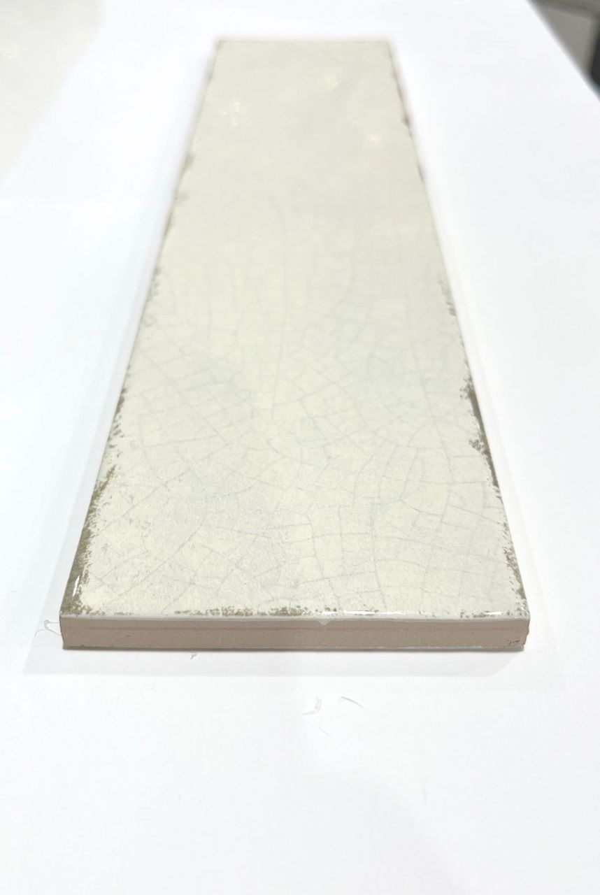 7,5x30 Crackle Ivory krém-bézs-ekrü-csontszín fényes rusztikus repedezett hatású csempe
