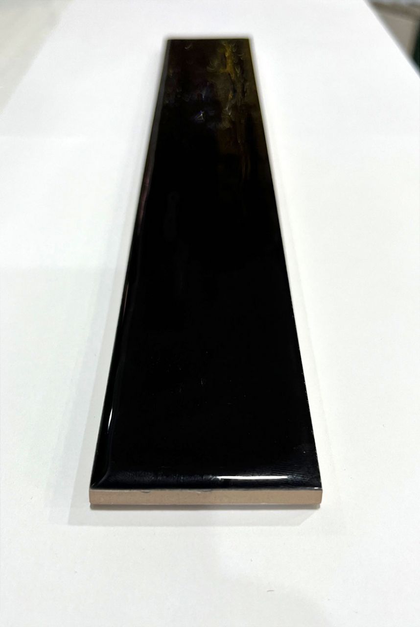 5x30 Ava Black fekete fényes rusztikus csempe