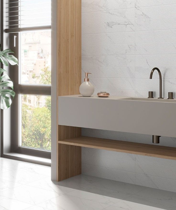 20x60 Tandem Blanco Mate matt Dekor márványos fali csempe