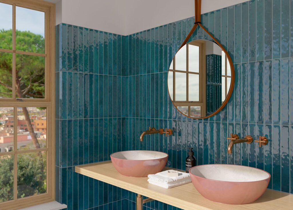 5x40 CEC MAR kék fürdőszobai prémium falicsempe