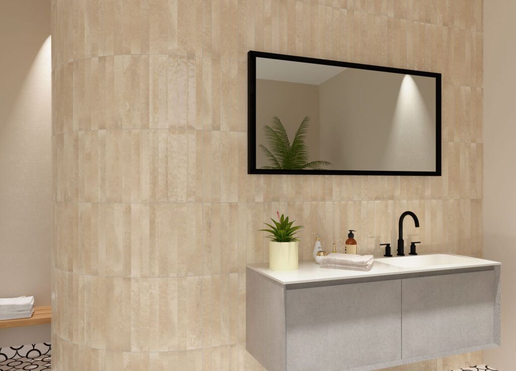 5x40 CEC bézs fürdőszobai prémium falicsempe