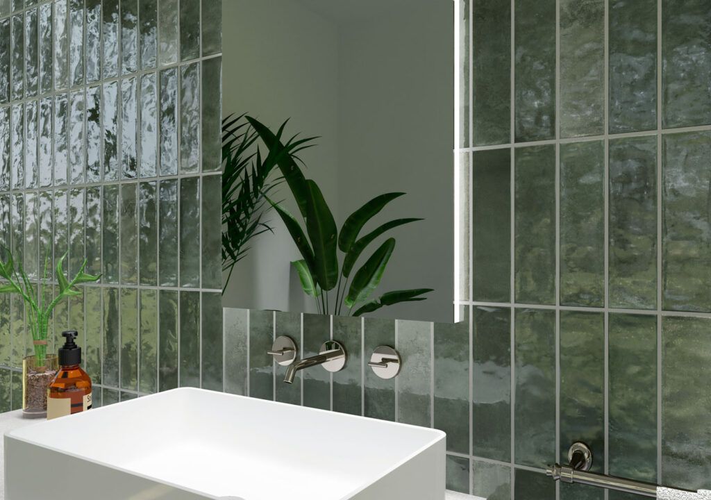 6,5x20 CEB FOREST fényes zöld prémium fürdőszobai csempe