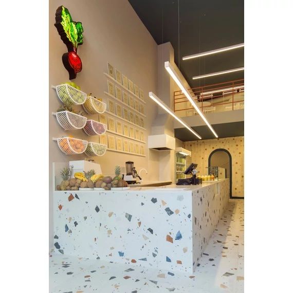 60x120 ARCA STR NACAR fehér alapon színes kőves terazzo járólap és falburkolat