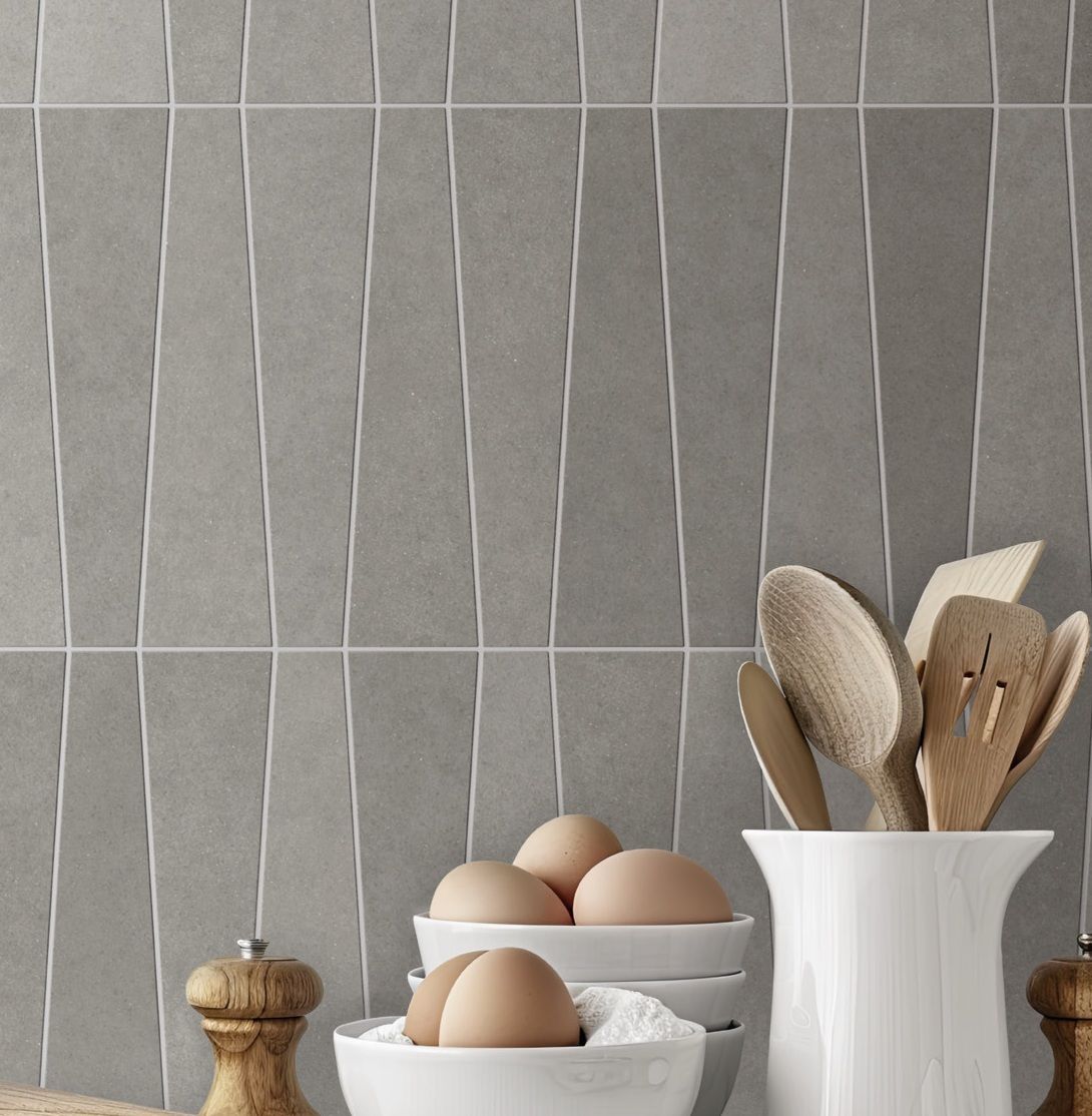 EQUIPE BAMBOO GRIS szürke különleges formájú padlólap és falburkolat