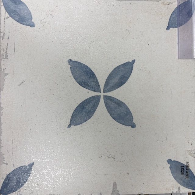 25x25 SOFIA AZUL cementlap mintás fagyálló és csúszásmentes járólap