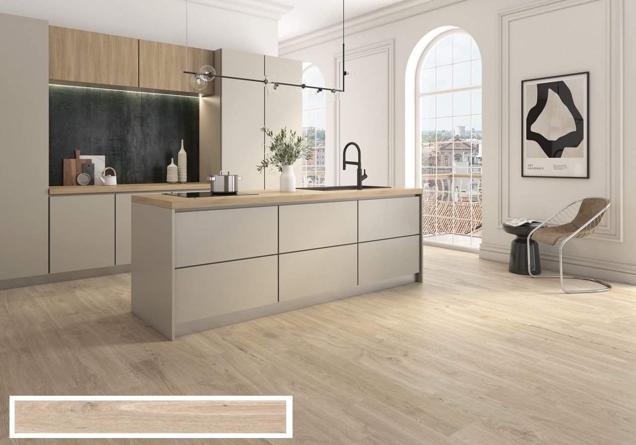 20x120 GE Lenox Nut Dióhéj Bézs fahatású járólap