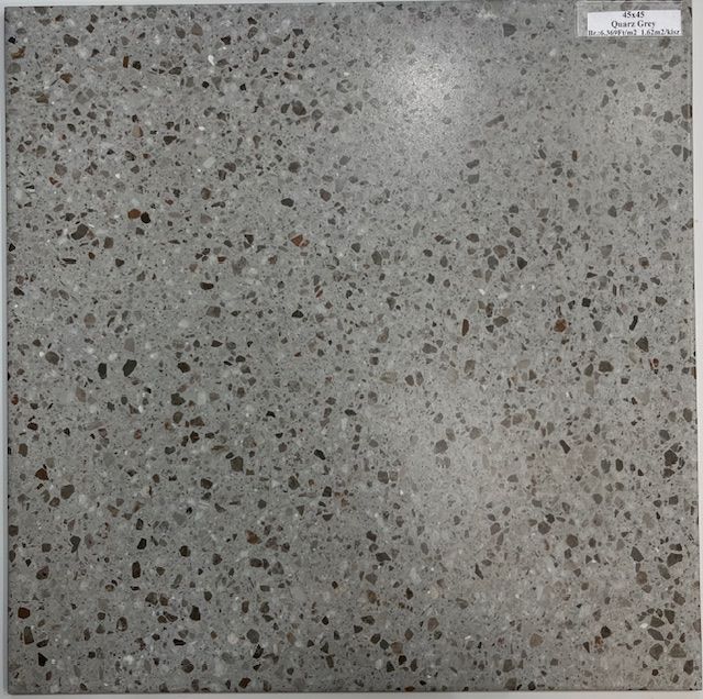 45X45 QUARTZ GREY Szürke TERAZZOS JÁRÓLAP