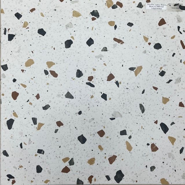 60x60 Galaxy Blanco Terrazzo Multicolori Gres Járólap