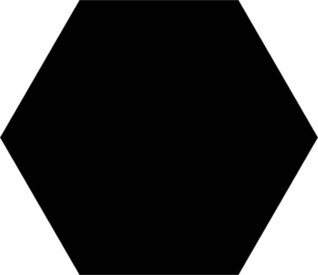 22X25 BASIC BLACK HEX 25 Fekete hexagon járólap