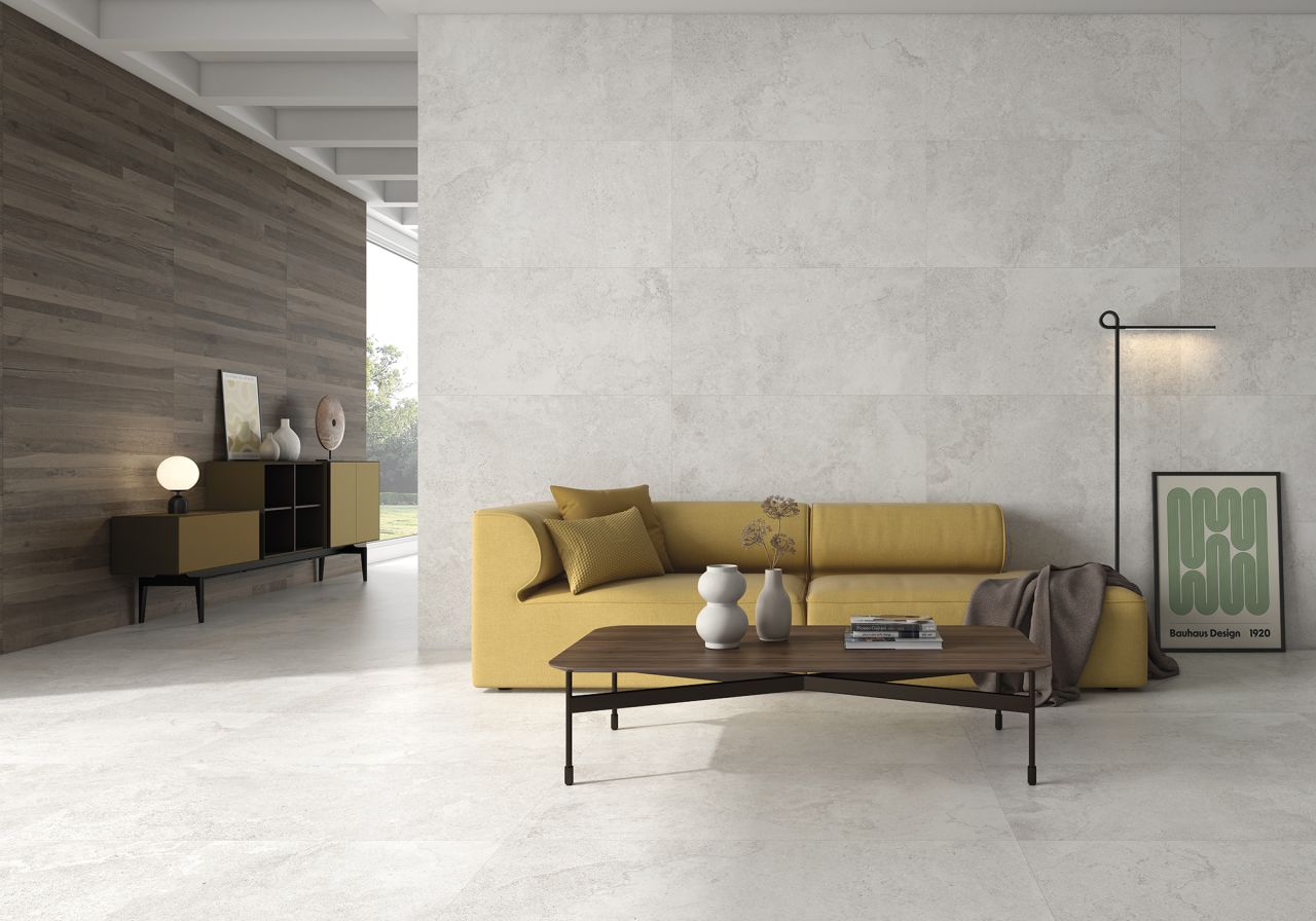 60x60 Hermes Blanco kőhatású matt világos gres járólap