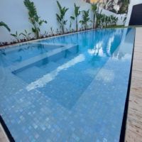 LUNA türkiz kültéri fagyálló medence mozaik