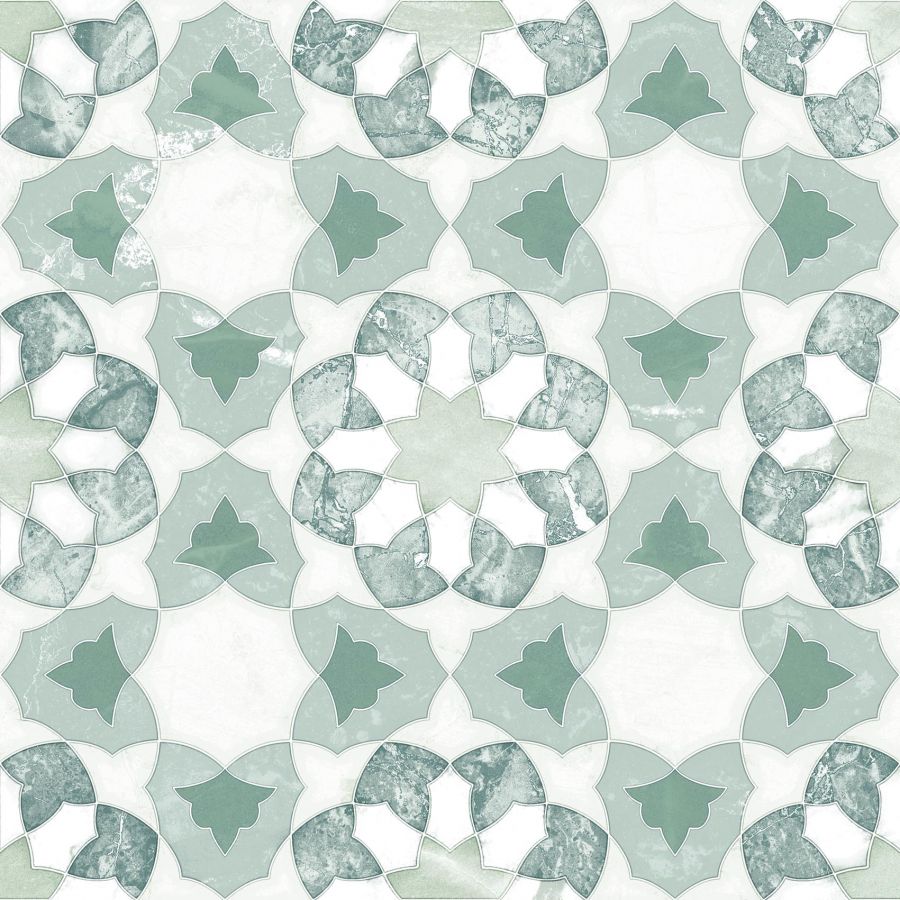 22x22 MARROKOI ZELLIGE RABAT zöldes prémium design Burkolat